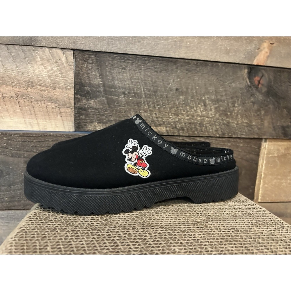 VTG 90's Y2K Mickey Unlimited Clogs Disney Slides Mules Shoes Embroidered Sz 10
